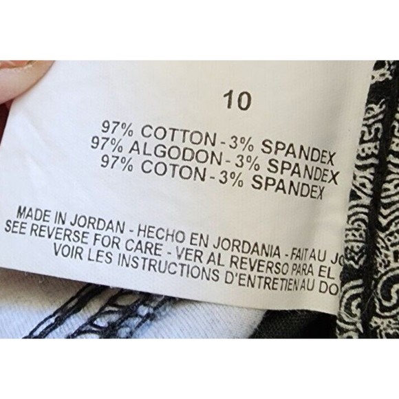 Bandolino Blu Cropped Pants Size 10 Boho Hippie Spandex Blend - Picture 7 of 8